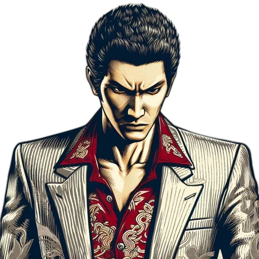 jacket, face, comic book art, photorealistic, concept art, pixel art, red, illustration transparent PNG cut-out