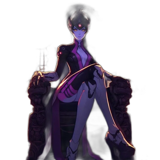 staff, crown, robot, dress, concept art, fantasy art, cyberpunk, pixel art transparent PNG cut-out
