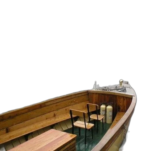 furniture, 3d render, concept art, photorealistic, underwater, wooden, boat, seating transparent PNG cut-out