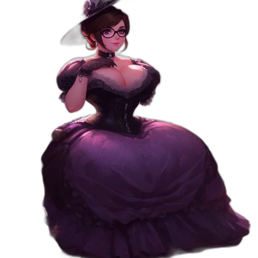 dress, hat, crown, staff, concept art, fantasy art, pixel art, watercolor transparent PNG cut-out
