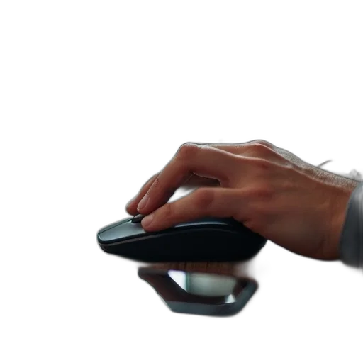 staff, 3d render, person, hands, seen, using, computer, mouse transparent PNG cut-out