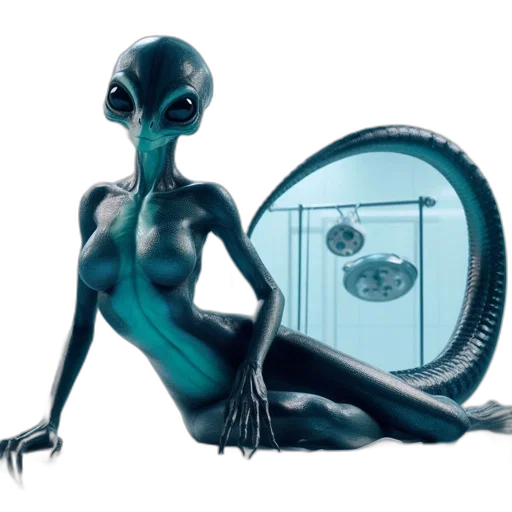 robot, creature, dress, animal, concept art, 3d render, outer space, alien transparent PNG cut-out