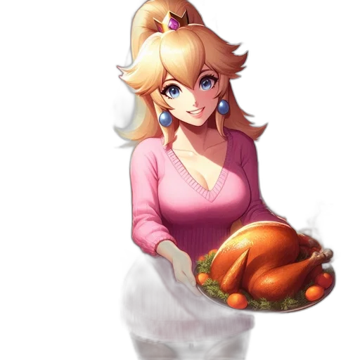 dress, food, crown, staff, pixel art, concept art, watercolor, fantasy art transparent PNG cut-out