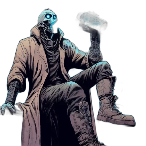 mask, staff, comic book art, concept art transparent PNG cut-out