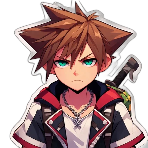staff, weapon, jacket, sword, pixel art, anime, cartoon, concept art transparent PNG cut-out