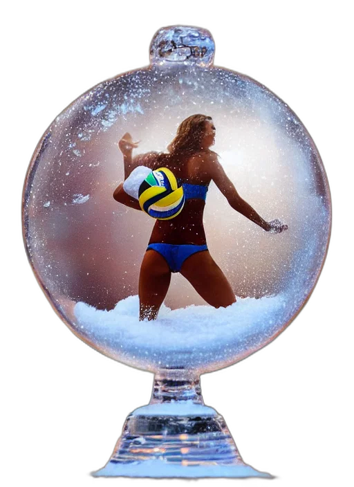 photorealistic, snow, globe, mantel transparent PNG cut-out