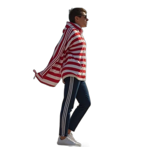 jacket, dress, 3d render, flag transparent PNG cut-out