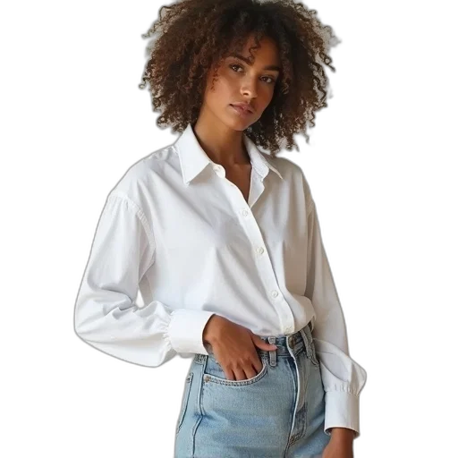 jacket, staff, dress, monochrome, womens, white, shirt, says transparent PNG cut-out