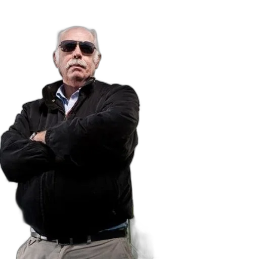 jacket, staff, face, animal, concept art, 3d render, older, man transparent PNG cut-out