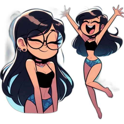 cartoon, concept art, anime, comic book art, neon, blue, pastel, dark transparent PNG cut-out