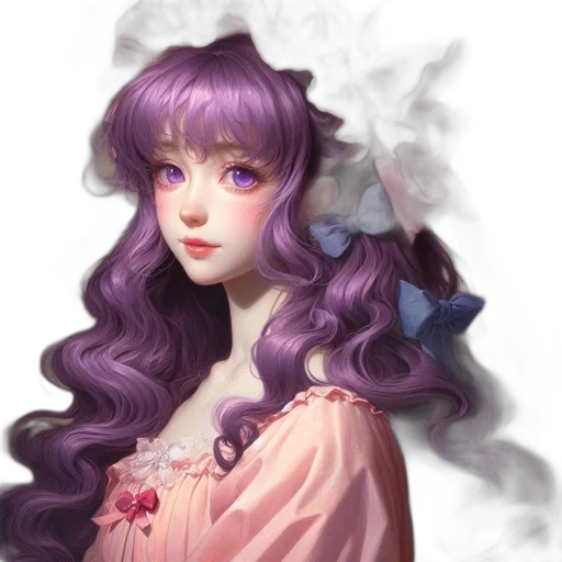 face, crown, dress, staff, fantasy art, photorealistic, oil painting, anime transparent PNG cut-out