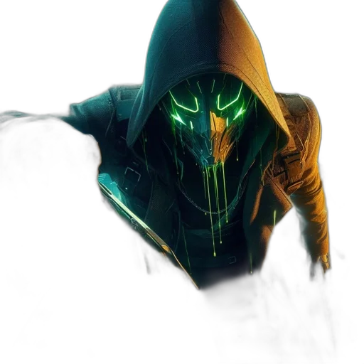 mask, weapon, robot, face, concept art, cyberpunk, 3d render, fantasy art transparent PNG cut-out