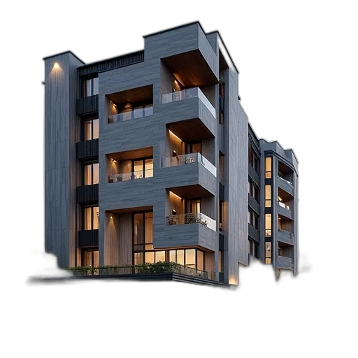 building, 3d render, photorealistic, concept art transparent PNG cut-out