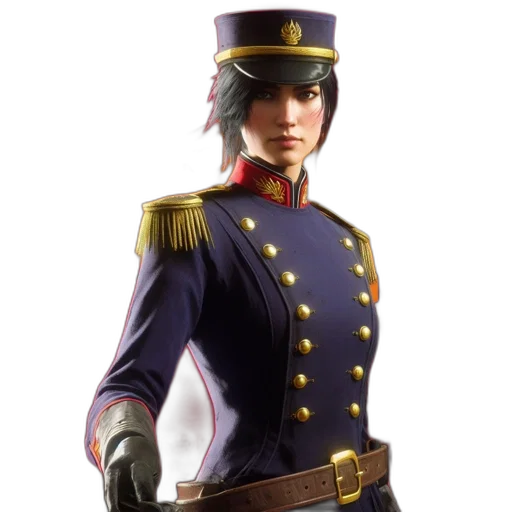 staff, hat, crown, jacket, concept art, 3d render, fantasy art, photorealistic transparent PNG cut-out