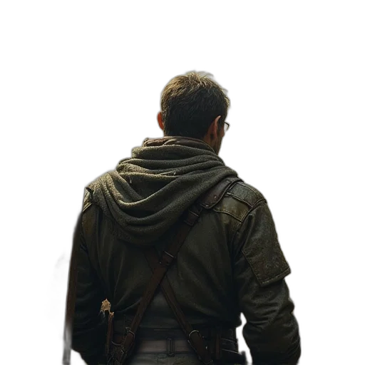 jacket, weapon, staff, sword transparent PNG cut-out