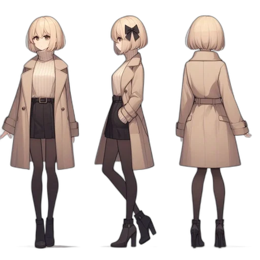 jacket, dress, creature, staff, concept art, anime, 3d render, pixel art transparent PNG cut-out