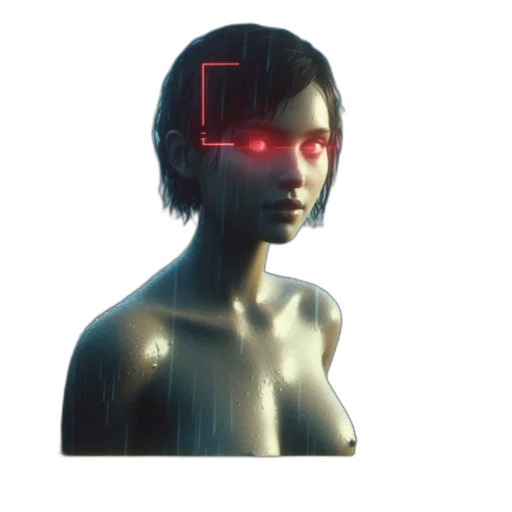 robot, face, mask, creature, cyberpunk, 3d render, concept art, pixel art transparent PNG cut-out