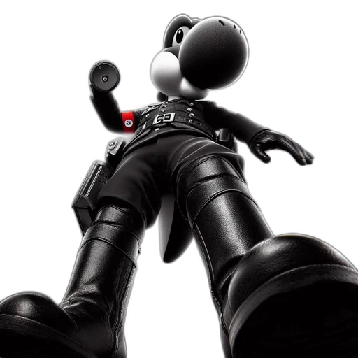 robot, staff, weapon, 3d render, concept art, anthropomorphic, creature, resembling transparent PNG cut-out