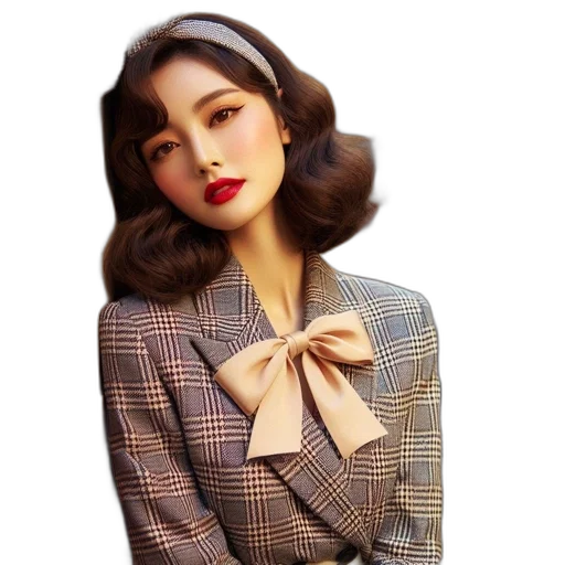 jacket, dress, jewelry, face, photorealistic, 3d render, oil painting, cartoon transparent PNG cut-out