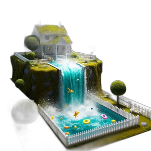 robot, weapon, 3d render, concept art, pixel art, fantasy art, outer space, underwater transparent PNG cut-out
