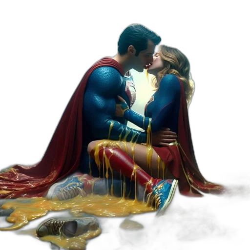 comic book art, concept art, fantasy art, watercolor, underwater, outer space, fire, two transparent PNG cut-out