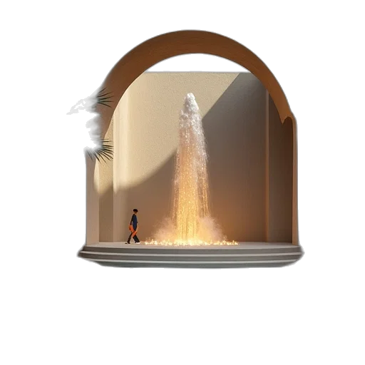 building, sword, staff, hat, concept art, 3d render, fantasy art, pixel art transparent PNG cut-out