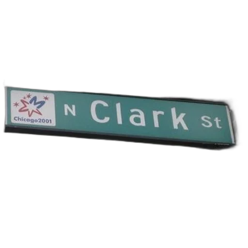 city street, street, sign, clark, chicago transparent PNG cut-out