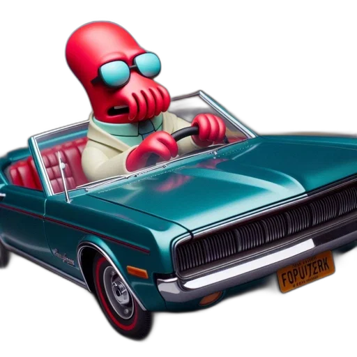 car, robot, jacket, concept art, 3d render, photorealistic, comic book art, zoidberg transparent PNG cut-out
