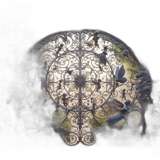 crown, mask, face, umbrella, photorealistic, concept art, 3d render, fantasy art transparent PNG cut-out