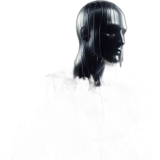 robot, face, mask, hair, concept art, photorealistic, 3d render, cyberpunk transparent PNG cut-out