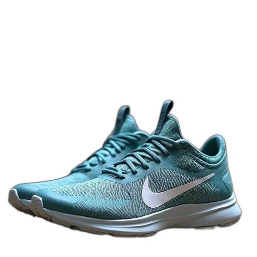 shoes, 3d render, vaporwave, blue transparent PNG cut-out