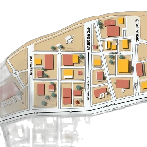 3d render, map, south, end transparent PNG cut-out