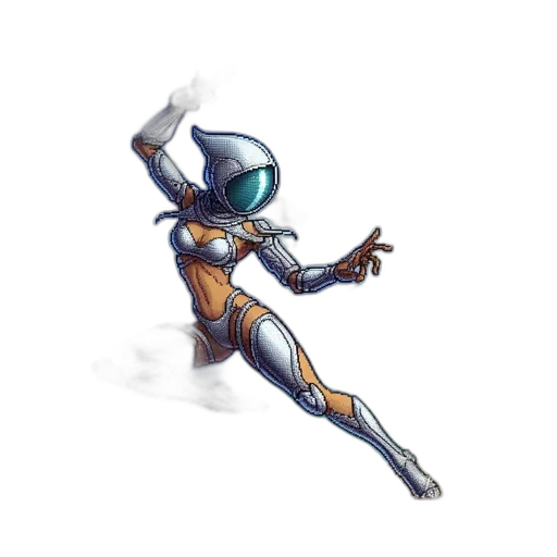 robot, staff, weapon, sword, concept art, fantasy art, comic book art, watercolor transparent PNG cut-out