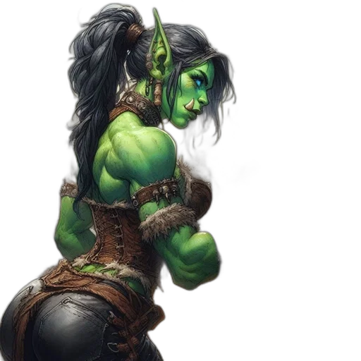 staff, dragon, fantasy art, concept art, comic book art, pixel art, green, orc-like transparent PNG cut-out