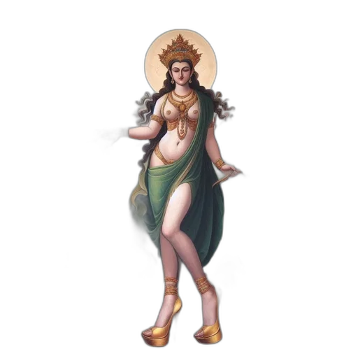 dress, jewelry, staff, concept art, fantasy art, pixel art, 3d render, regal transparent PNG cut-out