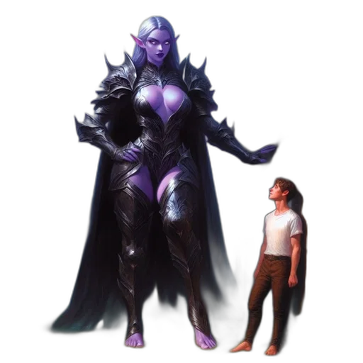 creature, concept art, fantasy art, pixel art, 3d render, dark, imposing, elongated-eared transparent PNG cut-out