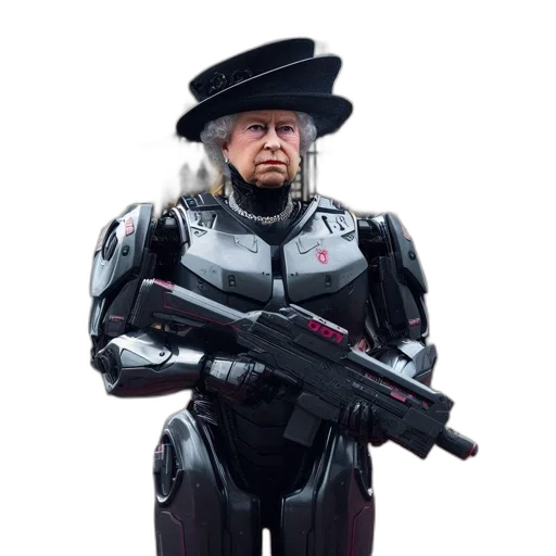 robot, weapon, concept art, cyberpunk, 3d render, anachronistic, figure, traditional transparent PNG cut-out