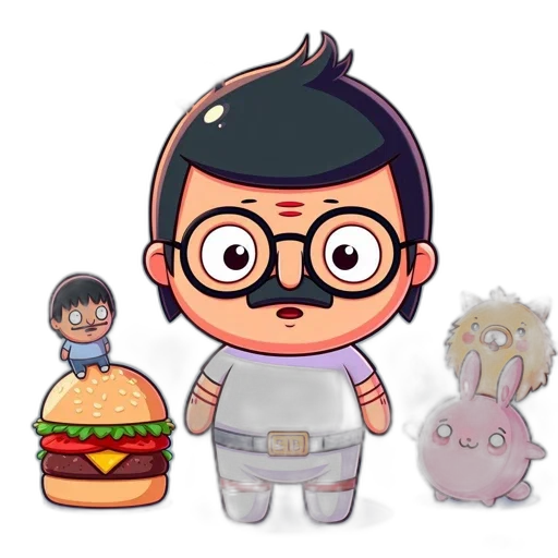 food, creature, concept art, cartoon, pixel art, 3d render, pastel, character transparent PNG cut-out