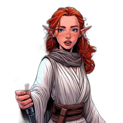 staff, fantasy art, concept art, comic book art, pixel art, earth tones, elf-like, woman transparent PNG cut-out