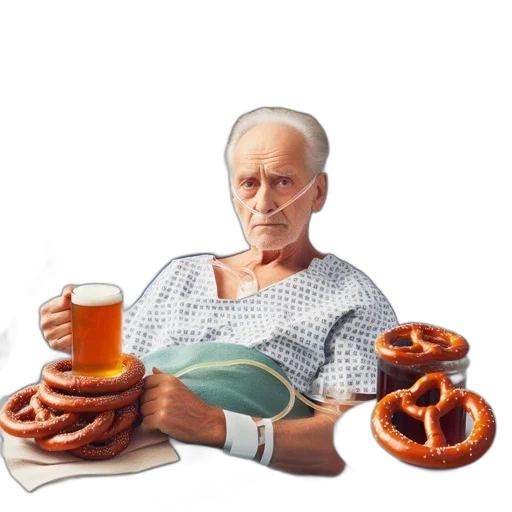 food, furniture, face, photorealistic, concept art, elderly, patient, reclines transparent PNG cut-out