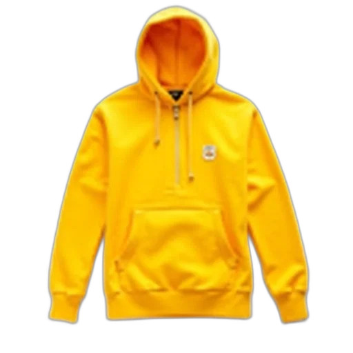 jacket, 3d render, golden, neon, colorful, yellow, hoodie, front transparent PNG cut-out