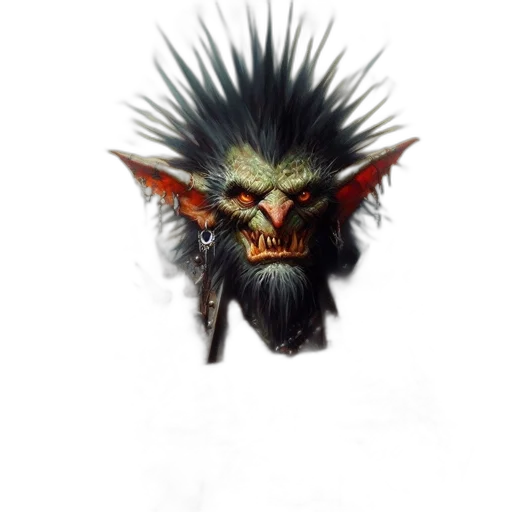 creature, staff, face, mask, concept art, fantasy art, photorealistic, 3d render transparent PNG cut-out