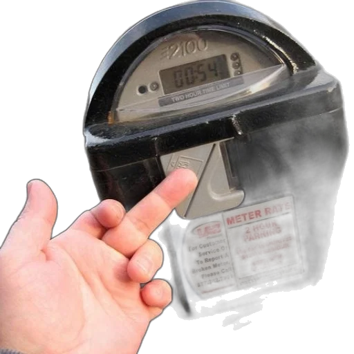 robot, weapon, person, pointing, parking, meter, has, hours transparent PNG cut-out