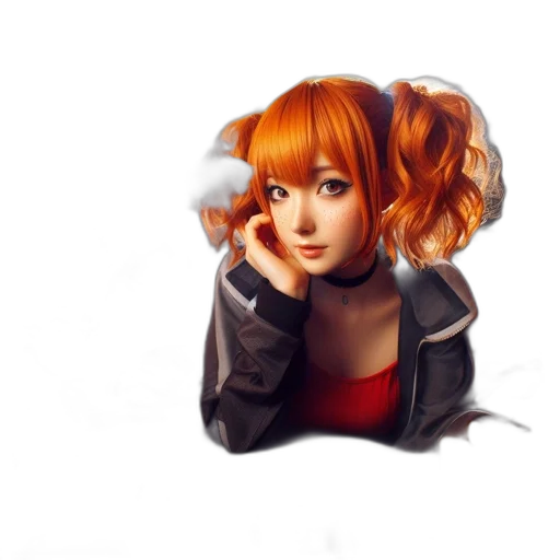 face, jacket, photorealistic, fantasy art, anime, oil painting, fire, snow transparent PNG cut-out