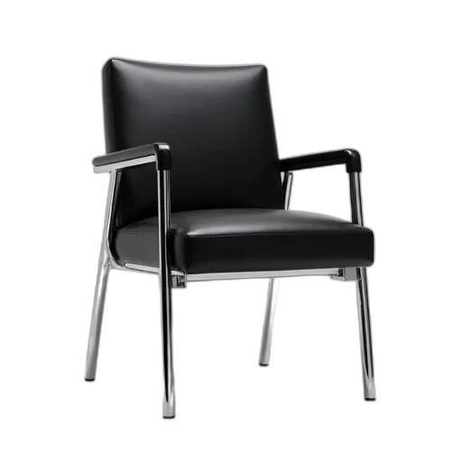 furniture, staff, 3d render, photorealistic, sleek, modern, chair, black transparent PNG cut-out