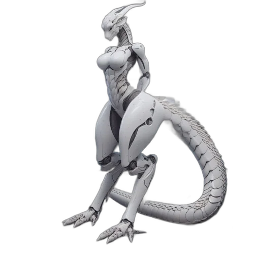 dragon, robot, jewelry, creature, concept art, 3d render, fantasy art, laboratory transparent PNG cut-out