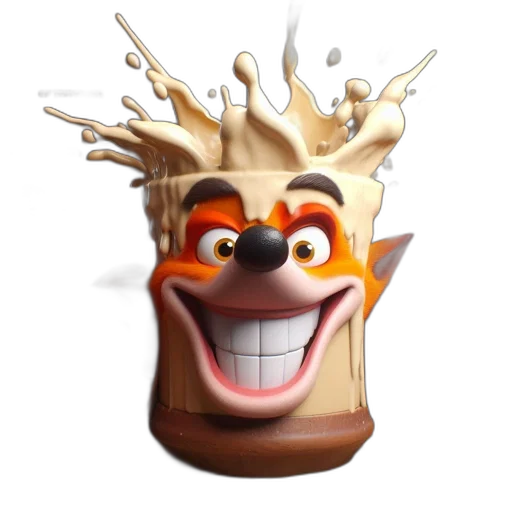 crown, mask, animal, face, 3d render, concept art, photorealistic, cartoon transparent PNG cut-out