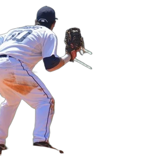 baseball, player, wearing, white transparent PNG cut-out