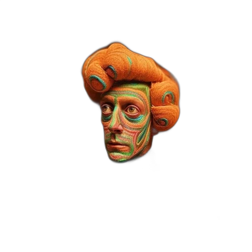 mask, hat, face, crown, concept art, 3d render, pixel art, photorealistic transparent PNG cut-out
