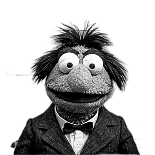 staff, animal, face, jacket, cartoon, muppet-like, character, wild transparent PNG cut-out